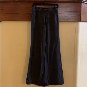 Lululemon black flare lounge pants.